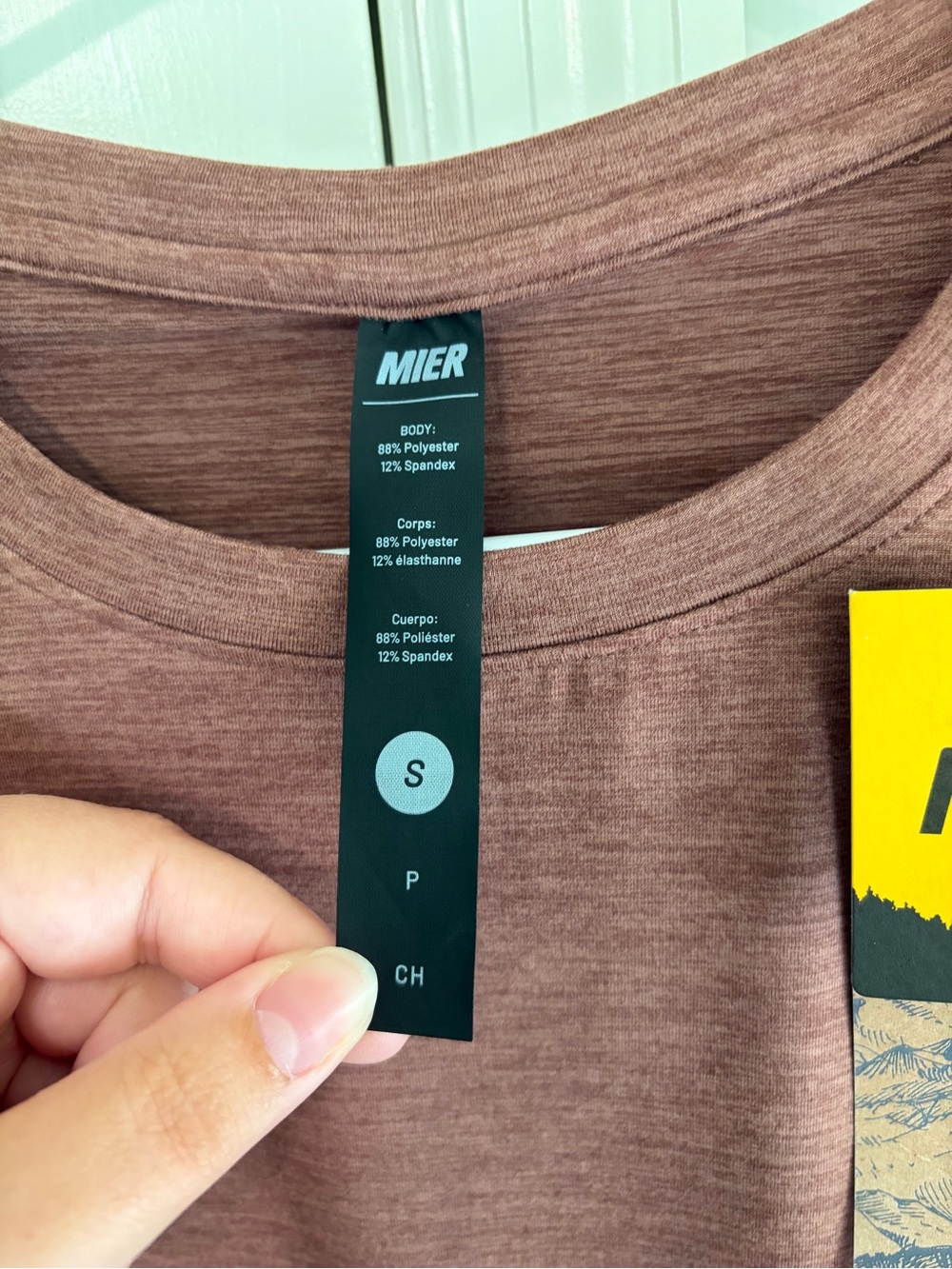 Women's Crewneck Long-Sleeve Top - Rust - Picture 3 of 4